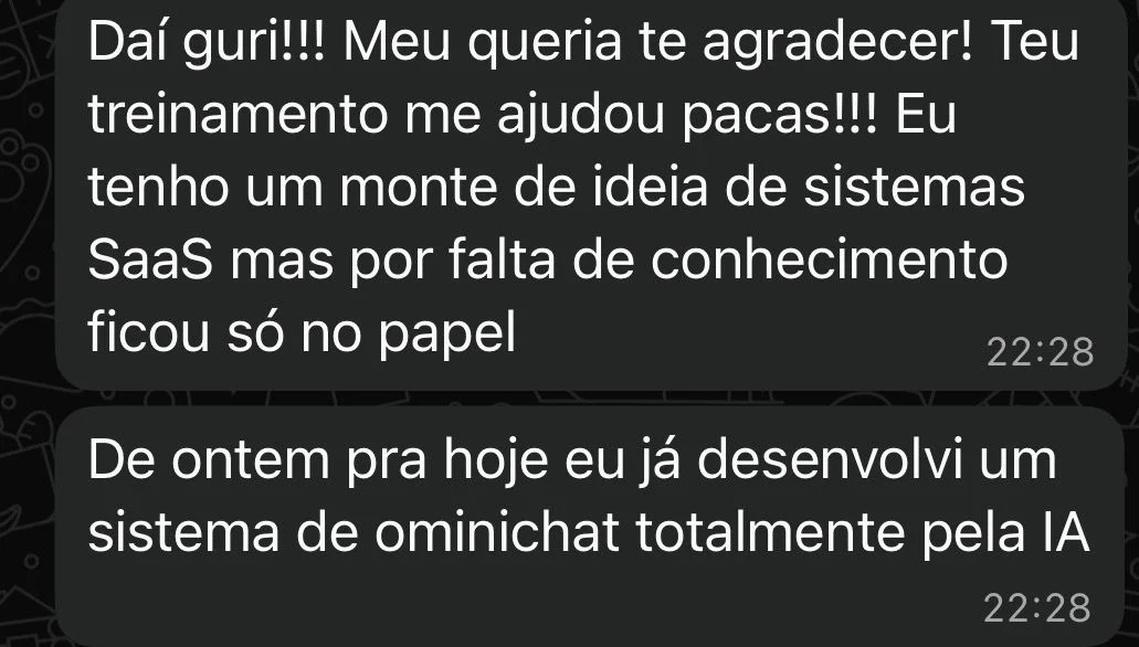 Depoimento de aluno 1